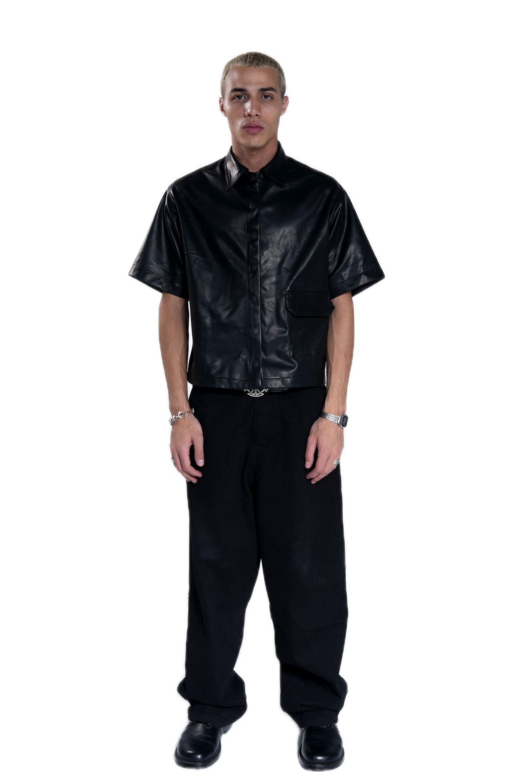 Cruel Black Leather Shirt