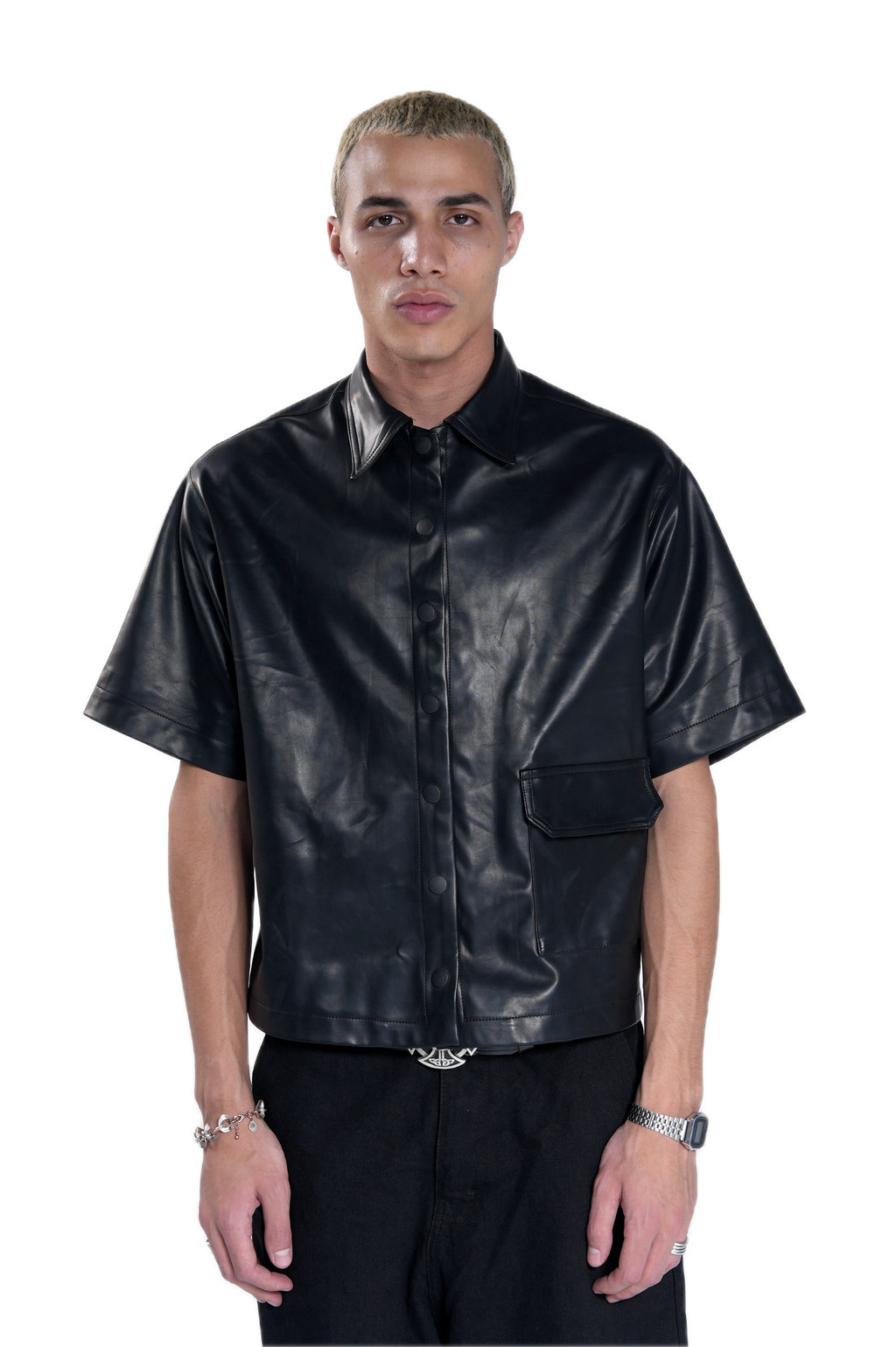 Cruel Black Leather Shirt