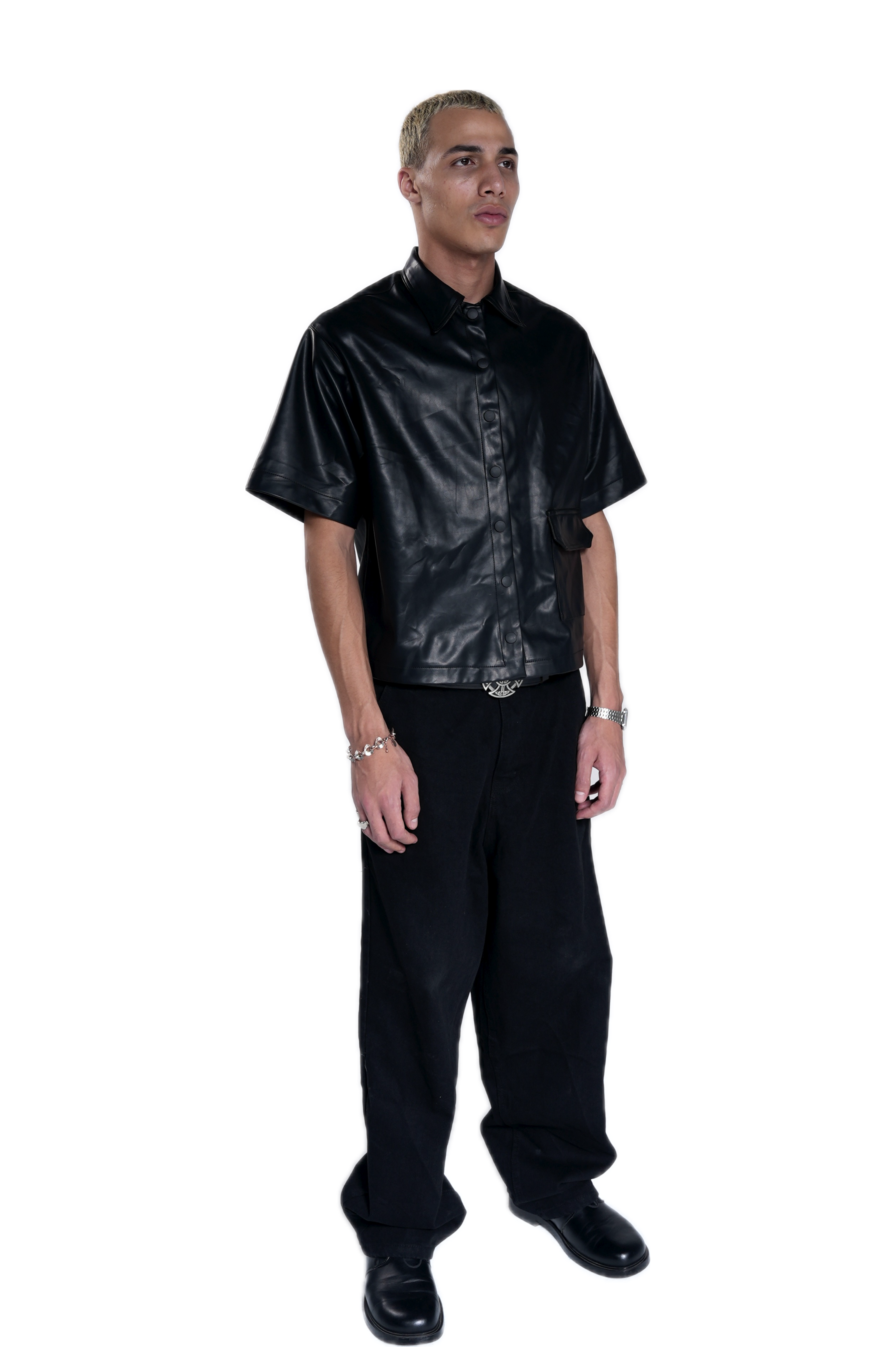 Cruel Black Leather Shirt